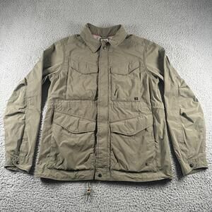 Relwen Tanker Windbreaker Jacket Mens M Green Lined Military Utility Field